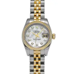 ROLEX DATEJUST 179173NG WHITE SHELL/DIAMOND 663643