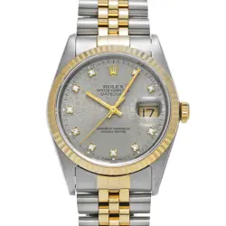 ROLEX DATEJUST 16233G SILVER COMPUTER/DIAMOND 663661
