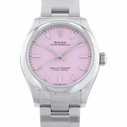 ROLEX OYSTER PERPETUAL 31 31MM STAINLESS STEEL CANDY PINK DIAL 277200