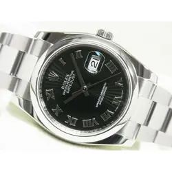 ROLEX DATEJUST 116200 BLACK SUNBEAM DIAL AUTOMATIC 36MM MEN'S WATCH