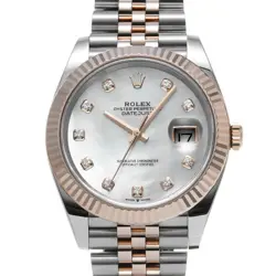 ROLEX DATEJUST  41 126331NG WHITE SHELL/DIAMOND DIAL AUTOMATIC MEN'S WATCH