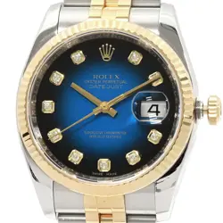ROLEX DATEJUST 116233G BLUE GRADIENT/DIAMOND DIAL AUTOMATIC MEN'S WATCH