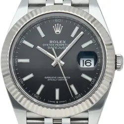 ROLEX DATEJUST 41 MEN'S WATCH JUBILEE BLACK 126334 K18WG/STAINLESS STEEL MEN...