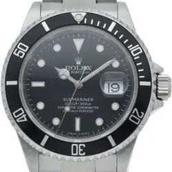 ROLEX SUBMARINA DATE 16610LN(Z) STAINLESS STEEL MENSWATCH BLACK USED