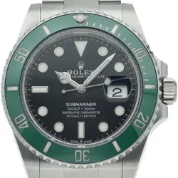 ROLEX SUBMARINER DATE WATCH GREEN 126610LV STAINLESS STEEL MENSWATCH BLACK USED