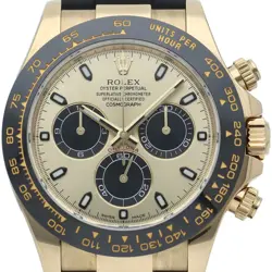 ROLEX COSMOGRAPH DAYTONA WATCH 116518LN K18 YG / RUBBER MENSWATCH CHAMPAGNE ...