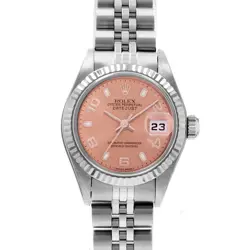 ROLEX DATEJUST 26 79174 PINK ARABIC STEEL WHITE GOLD JUBILEE LADIES WATCH 2002