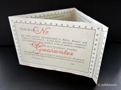 ORIGINAL GUARANTEE