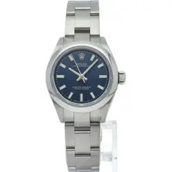 ROLEX Oyster Perpetual 28 Watch 276200 Stainless Steel WomenWatch blue USED