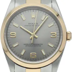 ROLEX OYSTER PERPETUAL MEN'S WATCH 14203M(K) K18YG/STAINLESS STEEL MENSWATCH...