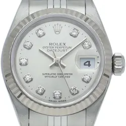 ROLEX DATEJUST LADIES WATCH 79174G(P) K18WG/STAINLESS STEEL WOMENWATCH SILVE...
