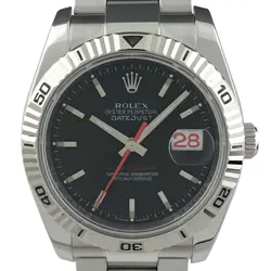ROLEX DATEJUST TURN-O-GRAPH 116264 BLACK SHELL DIAL AUTOMATIC 36MM MEN'S WATCH