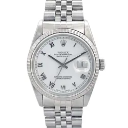 ROLEX 16234 DATEJUST WHITE MEN'S #KN325