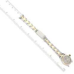 ROLEX DATEJUST STEEL YELLOW GOLD ROMAN SLATE DIAL LADIES WATCH 69163