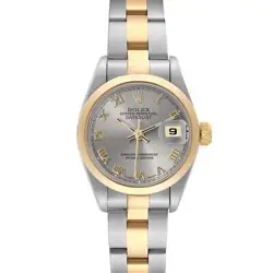 Rolex Datejust Steel Yellow Gold Roman Slate Dial Ladies Watch 69163