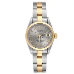 Rolex Datejust Steel Yellow Gold Roman Slate Dial Ladies Watch 69163
