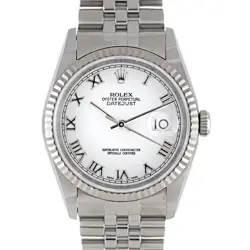 ROLEX 16234 DATEJUST WHITE MEN'S #KN241