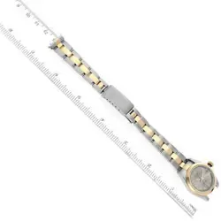ROLEX DATEJUST STEEL YELLOW GOLD SLATE DIAL LADIES WATCH 69163