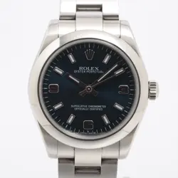 ROLEX OYSTER PERPETUAL 177200 SS AT BLUE-FACE 1 EXTRA LINK