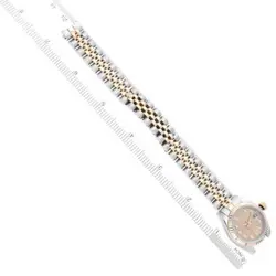 ROLEX DATEJUST DIAMOND ANNIVERSARY DIAL STEEL YELLOW GOLD LADIES WATCH 179173