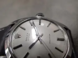 ROLEX 6426 OYSTER PRECISION WRIST WATCH LOGO SILVER COLOR STAINLESSSTEEL UNISEX