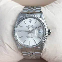ROLEX DATEJUST 36MM 16030 AUTOMATIC SILVER STEEL 1986 MAN'S WATCH