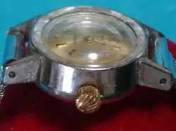 ROLEX PRECISION K18WG CAL.1400 CUT GLASS HAND-WOUND LADIES WHITE GOLD WRISTWATCH