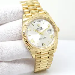 ROLEX 228238 DAY DATE 40 18K YELLOW GOLD WITH SILVER ROMAN DIAL