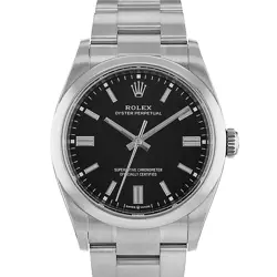 ROLEX OYSTER PERPETUAL 36 126000 BLACK INDEX STEEL OYSTER  MENS WATCH  2023