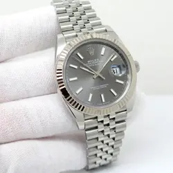 ROLEX 126334 DATEJUST 41 WITH SLATE STICK DIAL ON JUBILEE