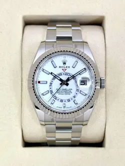 NEW 2025 ROLEX SKY-DWELLER 42MM 336934 STAINLESS STEEL OYSTER WHITE DIAL