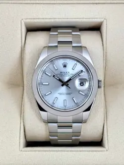 2024 ROLEX DATEJUST 41MM 126300 STAINLESS STEEL OYSTER SILVER DIAL