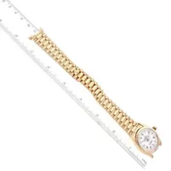 ROLEX PRESIDENT DATEJUST MIDSIZE WHITE DIAL YELLOW GOLD LADIES WATCH 68278