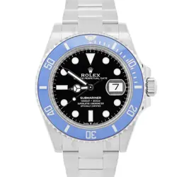 NEW STICKERED PAPERS ROLEX SUBMARINER 41 DATE BLUEBERRY 18K BLUE 126619 LB BOX