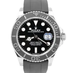 MINT 2023 ROLEX YACHT-MASTER BLACK 18K WHITE GOLD OYSTERFLEX 42MM 226659 BOX