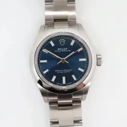 2021 MINT ROLEX 276200 OYSTER PERPETUAL 28MM STEEL BLUE DIAL LADY'S WATCH