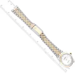 ROLEX DATEJUST STEEL YELLOW GOLD WHITE DIAL MENS WATCH 126233