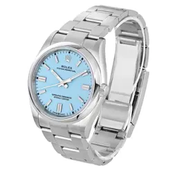 Rolex Oyster Perpetual Watch 31MM Turquoise Index Hour Markers Dial Stainless...