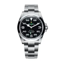 ROLEX AIR-KING WATCH 40MM BLACK ARABIC NUMERALS DIAL STAINLESS STEEL