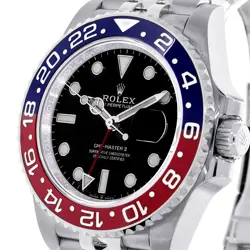 ROLEX GMT-MASTER II WATCH 40MM BLACK INDEX HOUR MARKERS DIAL CERAMIC