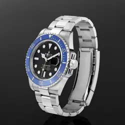 Rolex Submariner Watch 41MM Black Index Hour Markers Dial White Gold