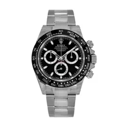 ROLEX DAYTONA WATCH 40MM BLACK INDEX HOUR MARKERS DIAL STAINLESS STEEL