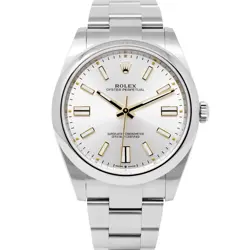 2025 ROLEX OYSTER PERPETUAL 41 124300, STAINLESS STEEL, SILVER DIAL, BOX & PA...