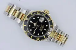 ROLEX SUBMARINER 16613T BLACK DIAL & BEZEL TWO-TONE OYSTER BAND CIRCA 2008
