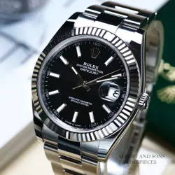 ROLEX DATEJUST 126334 OYSTER BRACELET WITH BLACK DIAL COMPLETE WITH B&P