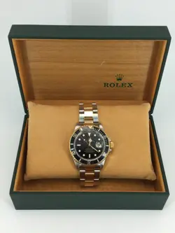 ROLEX 2TONE 16613 SUBMARINER BLACK DIAL WATCH (AP1138261)