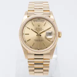 ROLEX DAY-DATE 36 18238 YELLOW GOLD PRESIDENT WATCH - CHAMPAGNE - PRE-OWNED