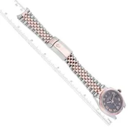 ROLEX DATEJUST 36 STEEL EVEROSE ROSE GOLD DIAMOND MENS WATCH 126231