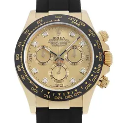 ROLEX COSMOGRAPH DAYTONA 8P DIAMOND 116518LNG CHAMPAGNE GOLD RANDOM NUMBER S...