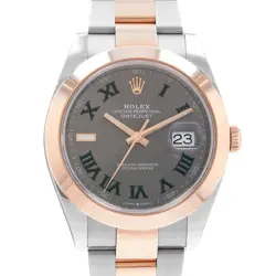 ROLEX DATEJUST 41 126301 WIMBLEDON STEEL ROSE GOLD OYSTER MENS WATCH 2023
